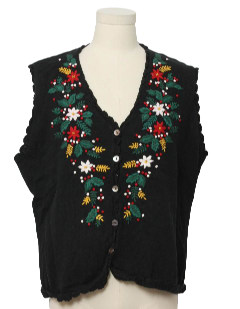 1980's Womens Ugly Christmas Sweater Vest