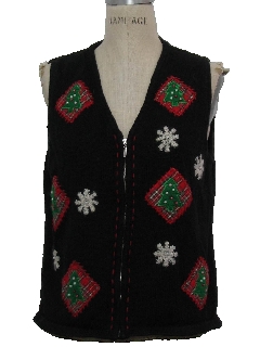 1980's Womens Ugly Christmas Sweater Vest