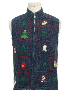 1980's Womens Ugly Christmas Sweater Vest