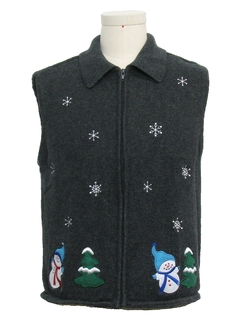 1980's Womens Ugly Christmas Sweater Vest