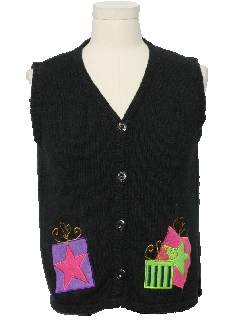 1980's Womens Ugly Christmas Sweater Vest