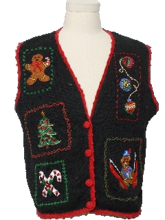 1980's Womens Ugly Christmas Sweater Vest