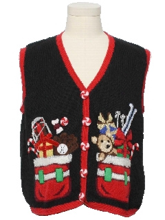 1980's Womens Ugly Christmas Sweater Vest