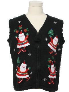 1980's Womens Ugly Christmas Sweater Vest