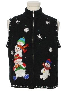 1980's Womens Ugly Christmas Sweater Vest