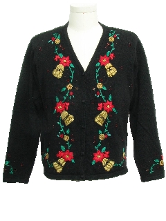 1980's Womens Ugly Christmas Cardigan Sweater