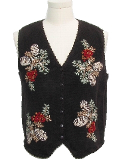 1980's Womens Ugly Christmas Sweater Vest