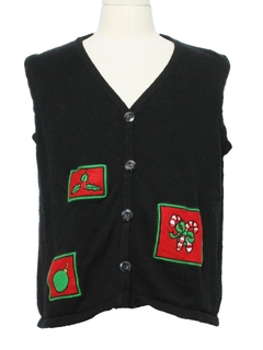 1980's Womens Ugly Christmas Sweater Vest