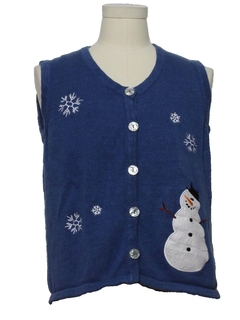 1980's Womens Ugly Christmas Sweater Vest