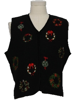 1980's Womens Ugly Christmas Sweater Vest