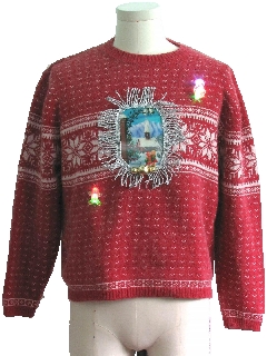 1980's Unisex Hand Embellished Ugly Christmas Sweater