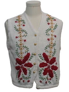 1980's Womens Ugly Christmas Sweater Vest