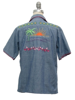 1970's Womens Chambray Hippie Shirt