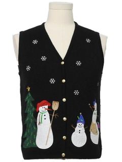 1980's Unisex Ladies or Boys Ugly Christmas Sweater Vest