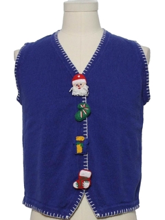 1980's Womens Ugly Christmas Sweater Vest