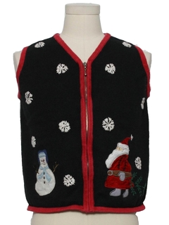 1980's Womens Ugly Christmas Sweater Vest