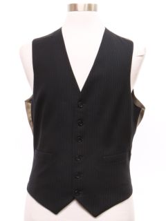 1980's Mens Deep Midnight Blue Suit Vest