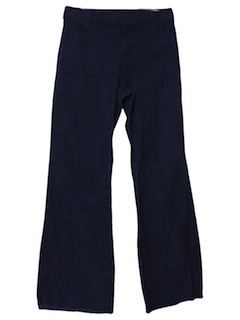 1970's Mens Navy Bellbottom Jeans Pants
