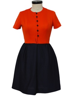 1970's Womens Mod Knit Dress