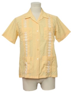 1980's Mens Guayabera Shirt