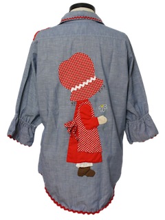 1970's Womans Chambray Hippie Shirt