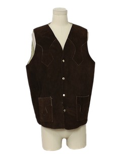 1960's Mens Leather Vest