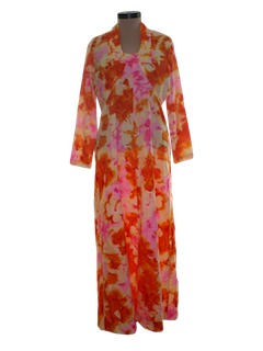 1970's Womens Hawaiian Maxi Dress