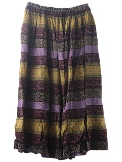 1990's Womens Hippie Broomstick Skirt