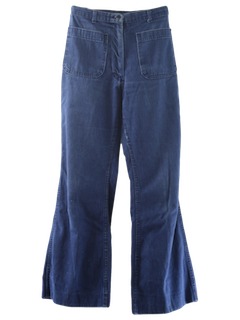 1970's Womens Navy Issue Bellbottom Jeans Pants