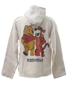 1980's Womens Winnie the Poo and Tigger Baja Hippie Jacket