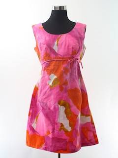 1960's Womens Mod Hawaiian Mini Dress