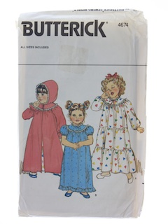 1980's Womens Baby Girls Pattern