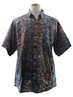 1990's Mens Batik Hippie Shirt