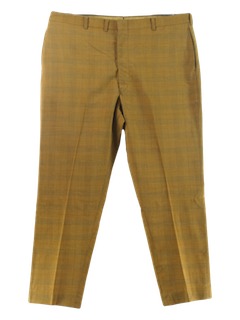 1960's Mens Mod Flat Front Slacks Pants