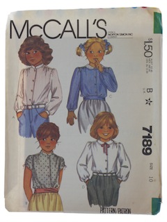 1980's Womens/Girls Pattern