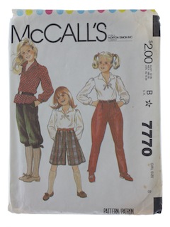 1980's Womens/Girls Pattern