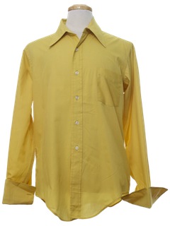 1970's Mens Mod French Cuff Shirt