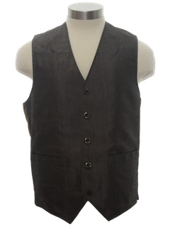 1980's Mens Totally 80s Shiny Nylon Suit Vest