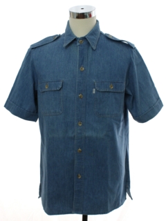 1980's Mens Levis Panatela Safari Style Sport Shirt