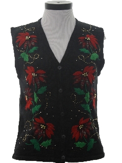 1980's Womens Ugly Christmas Sweater Vest