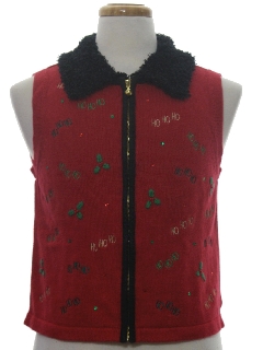 1980's Womens Ugly Christmas Sweater Vest