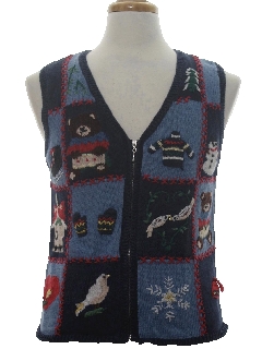 1980's Womens Ugly Christmas Sweater Vest