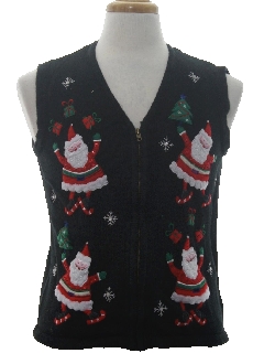 1990's Womens Ugly Christmas Sweater Vest