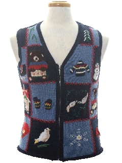 1980's Womens Ugly Christmas Sweater Vest