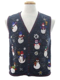 1980's Womens Ugly Christmas Sweater Vest