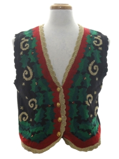 1980's Womens Ugly Christmas Sweater Vest