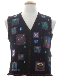 1980's Womens Ugly Christmas Sweater Vest