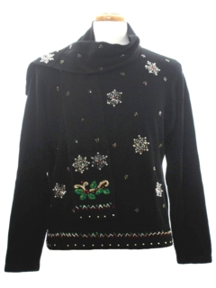 1980's Womens Ugly Christmas Cocktail Sweater