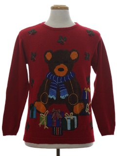 1980's Unisex Bear-riffic Ugly Christmas Sweater