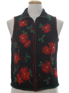1990's Womens Ugly Christmas Sweater Vest